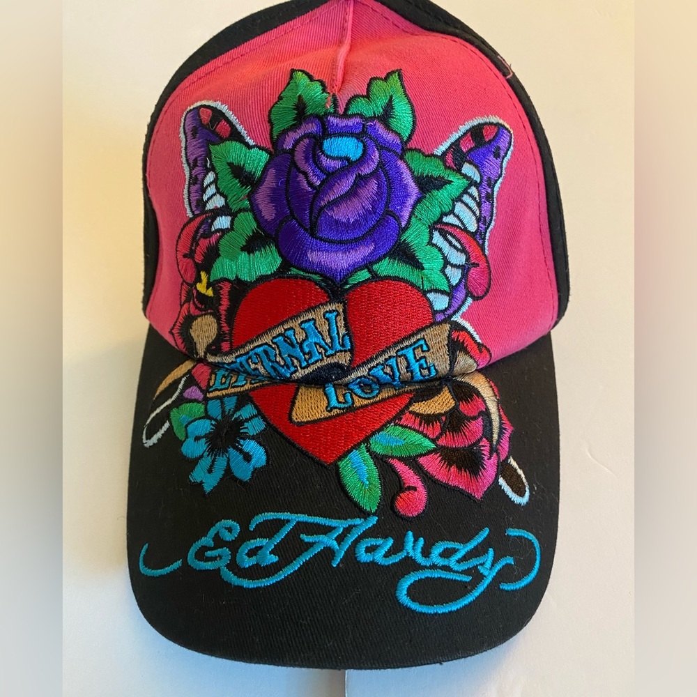 Y2K Girls’ Ed Hardy eternal love baseball cap